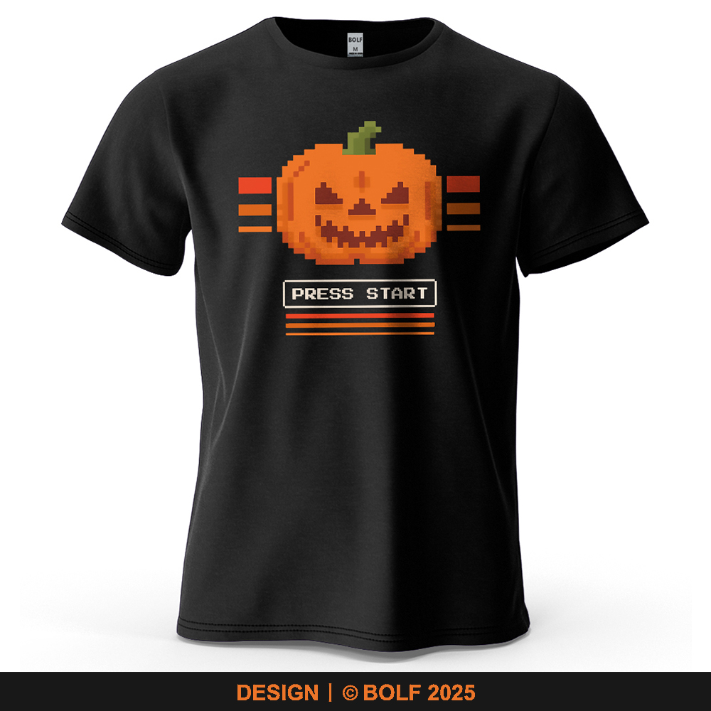 Retro Gaming Event - T-shirt da uomo stampata con zucca