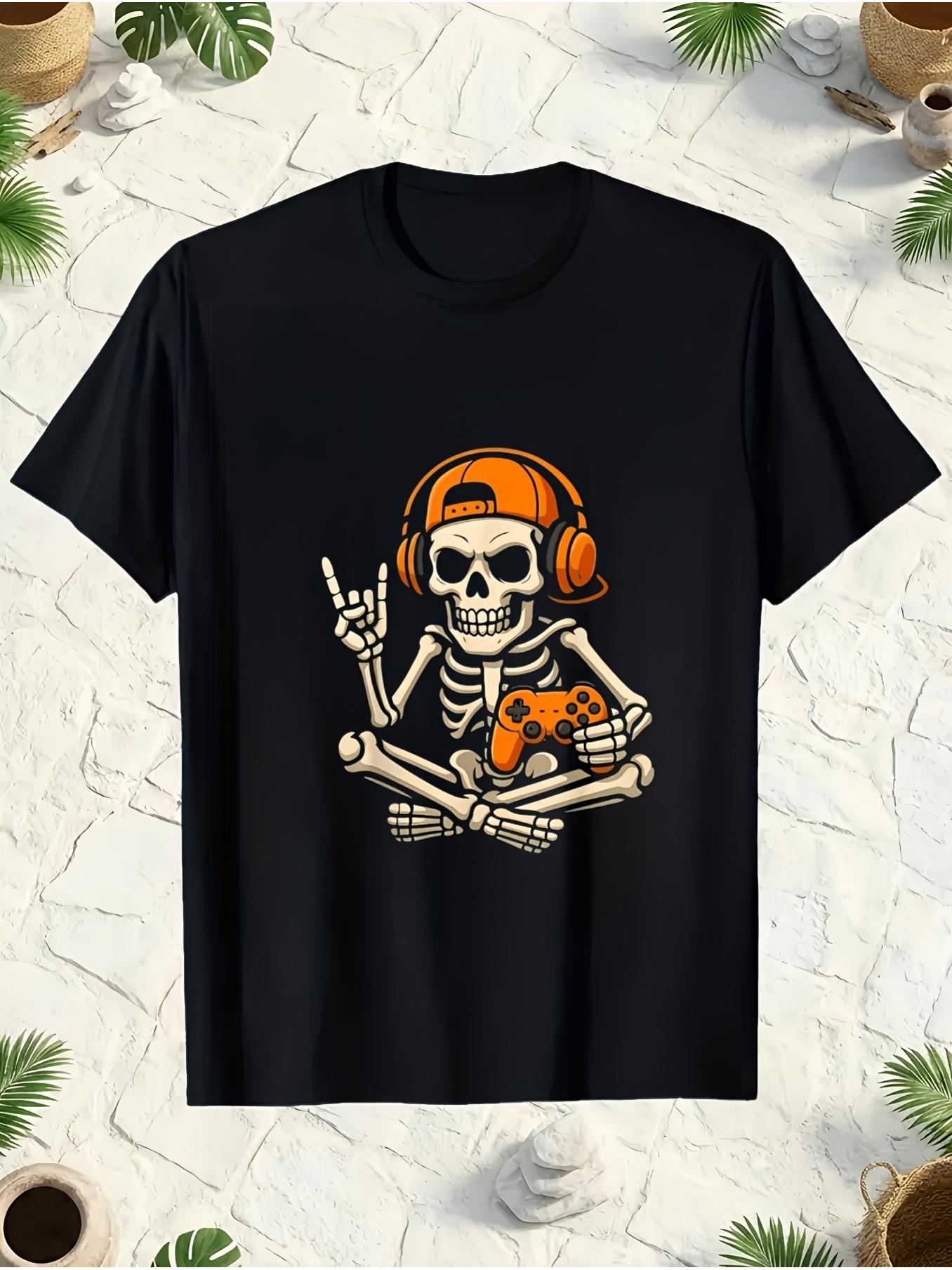 Retro Gaming Event - T-shirt da uomo con stampa teschio