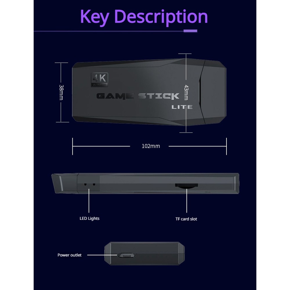 Console Portatile 4K per Gioch - Retro Gaming Stick recensione e prezzo